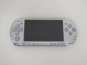 ソニー SONY PSP 3000 プレイステーションポータブル ゲーム機 本体 中古品 ジャンク品 シルバー バッテリー欠品 激安1円スタート