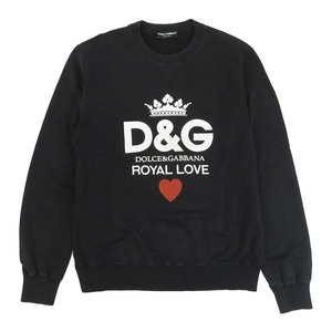 ドルチェ＆ガッバーナ KING ROYAL LOVE プリント スウェット メンズ ブラック DOLCE&GABBANA 中古 【アパレル・小物】