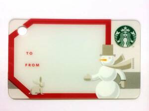 【Starbucks】スターバックス カード2011年　ミニ　スノーマン　新品