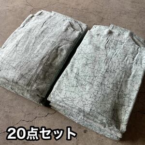 【洗濯済み】旅館浴衣 20着 セット売り まとめ売り 男女兼用 寝間着 Mサイズ yukata 和服 和装 着物 きもの 温泉 くつろぎ 緑 碧 大量 宿