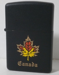 未使用品 1992年 ZIPPO マットブラック カナダ メープルリーフ 90s Vintage CANADA ツヤなし黒 Maple Leaf 