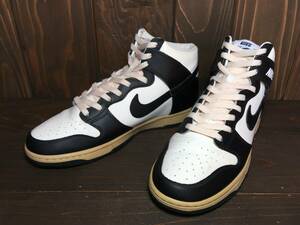 ★ナイキ NIKE ダンク DUNK 黒×白 HI ブラック アンド セイル 2022年製 レディース 29.0cm 美品 Used 検 28.0cm AJ1 ジョーダン VNTG