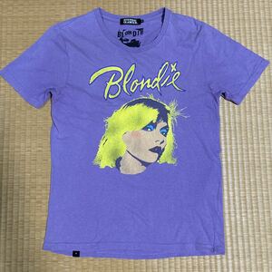 ヒステリックグラマー x BLONDIE コラボ バクプリ入り イラスト Tシャツ Sパープル レア HYSTERIC GLAMOUR デボラハリー ブロンディ