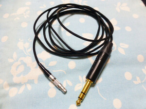 AKG K812 K872 用ケーブル 8N-ofc 芯線抜き出し 四芯構造 6.3mm 標準プラグ Neutrik NP3X-B 180cm 長め ( 6.3mm L字 対応可能)