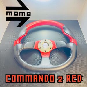 ☆希少☆MOMO☆ステアリング☆COMMANDO2 RED☆ハンドル☆35Φ☆コマンド☆C-64☆モモ☆