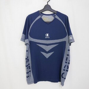 Champion チャンピオン CPFU TECH MOLDING メンズ トレーニング スポーツウェア半袖 Tシャツ NAVY L C3-RS324