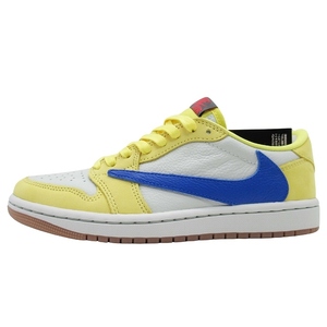 未使用品 2024年 ナイキ × トラヴィススコット AIR JORDAN 1 LOW OG SP CANARY DZ4137-700 スニーカー エアジョーダン ワン 靴 24.0