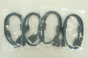 新品 未使用 保管品 DVI-D-HDMI変換ケーブル USB端子付 1.5m 4本セット 車載用モニター付属品 [VH373]