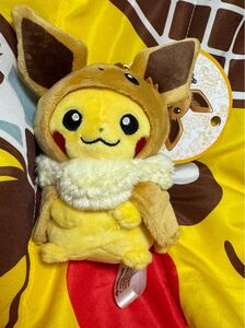 ポケットモンスター ポンチョシリーズ マスコット イーブイポンチョのピカチュウ ポケモンセンター限定 ぬいぐるみマスコット