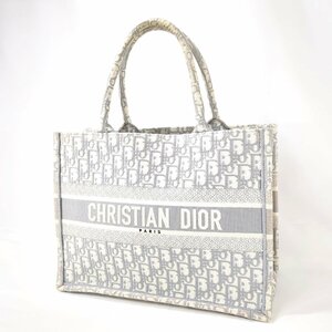 ChristianDior クリスチャンディオール ブックトート ミディアム バッグ トート バッグ オブリーク カードあり 保存袋あり