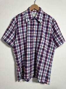 70s vintage TARLETON S/S plaid shirt ヴィンテージ タルートン チェック 半袖シャツ 古着 ボックス シアサッカー