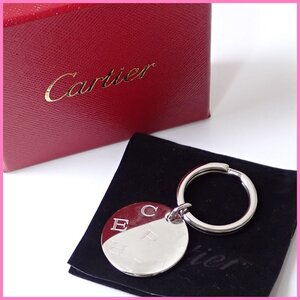 ★Cartier/カルティエ ロゴプレート キーリング T1220154/シルバー/外箱・保管袋付き/チャーム/キーホルダー&2042000023