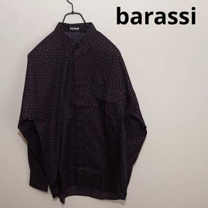 barassi　バラシ　ドット柄　長袖シャツ　46サイズ　Mサイズ相当　水玉
