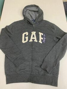 ●ＧＡＰ●新品●ロゴ・パーカー●M●人気のグレー●グレー●ギャップ●ジップアップ●2-2