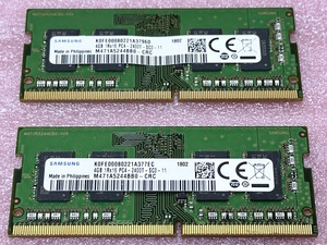 ◎Samsung M471A5244BB0-CRC 2枚セット *PC4-19200/DDR4-2400/PC4-2400T 260Pin DDR4 SO-DIMM 8GB(4GB x2) 動作品