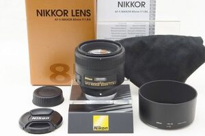 ☆極上美品☆ Nikon ニコン AF-S NIKKOR 85mm F1.8 G 元箱 付属品 ♯24101909