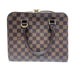 ルイ・ヴィトン LOUIS VUITTON トリアナ N51155 ブラウン　ゴールド金具 ダミエ ハンドバッグ レディース 中古