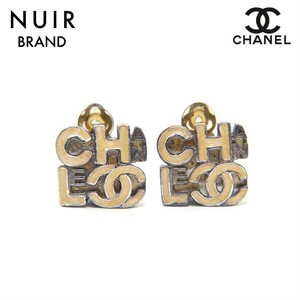 シャネル CHANEL イヤリング ロゴ オレンジ