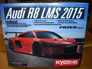 ⇒【新品未使用／京商(KYOSHO)／1/10電動RC 4ＷD フェーザーMk2 FZ02 レディセット／アウディ R8 LMS 2015 レッド】