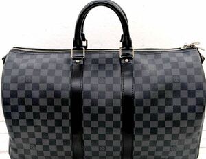 Louis Vuitton ルイ ヴィトン　キーポル バンドリエール ボストンバッグ ダミエ グラフィット 中古品　ジャンク品　メンズ