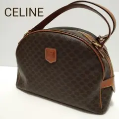 【美品】CELINE(セリーヌ) ハンドバッグ ブラウン ハーフムーン マカダム