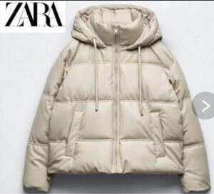 今季人気ショート丈新品タグ付き　ZARA レザー風中綿ブルゾン　ZARA ショート丈