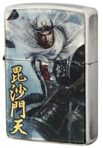 Zippo ジッポライター 諏訪原寛幸 七大陸 戦国武将 銀メッキイブシ 上杉謙信 毘沙門天 アーティスト 歴史