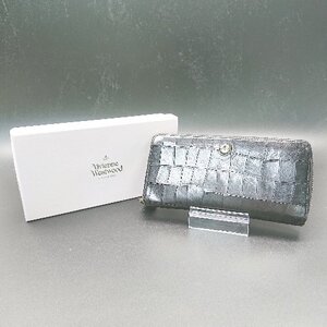 ◇ ◎ Vivien Westwood vwk656 本革 長財布 ロゴマーク お財布 ブラック メンズ E