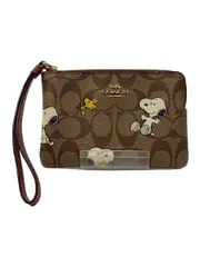 COACH × PEANUTS ポーチ ブラウン 総柄