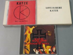 CD KATZE アルバム3枚セット カッツェ 中村敦 Good Times Bad Times/LOVE IS HERE/GOD SAVE THE ROCK′N ROLL