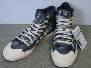 未使用 adidas アディダス NIZZA HI RF ニッツァ ハイカット スニーカー GX4586 29.0cm グレー ホワイト ビンテージ加工 メンズ 靴