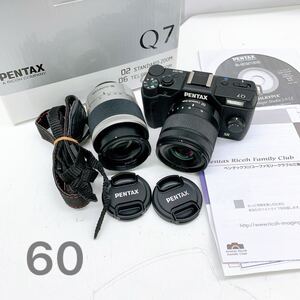 1AA071 1円～ PENTAX Q7 SR ブラック 02STANDARD ZOOM 5-15mm 06 TELEPHOTO ZOOM レンズキット ペンタックス ミラーレス一眼カメラ 