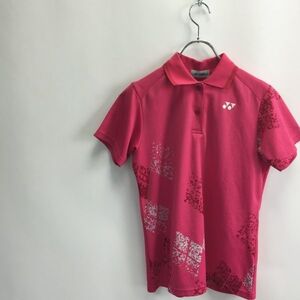 YONEX/ヨネックス スポーツシャツ　Ｔシャツ　ウェア ユニフォーム 半袖 ロゴマーク ピンク サイズM レディース　卓球テニスバドミントン