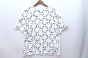 VALENTINO ヴァレンチノ Tシャツ　ロゴ総柄プリント　TEE メンズ ・S ホワイト