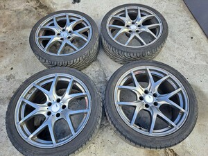 中古 SSR GTV03 19インチ 8.5J +25 9.5J+20 PCD114.3 5穴 ホイール4本セット　