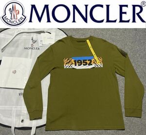 希少★正規モンクレール ジーニアス MONCLER GENIUS 長袖 クルーネック ロンT カットソー オリーブ L-XL相当