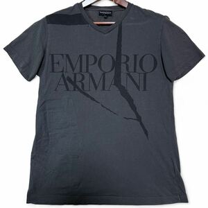 EMPORIO ARMANI エンポリオアルマーニ 半袖 Tシャツ ブランドロゴ ダーク グレー Lサイズ