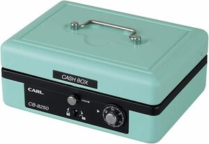 ライトグリーン 6金種収納 カール事務器(CARL) そとレジ 手提げ金庫 キャッシュボックス A6 ライトグリーン CB-825