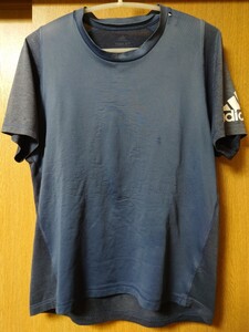 adidas アディダス ランニング用Tシャツ Mサイズ AEROREADY FREELIFT メンズ 紺