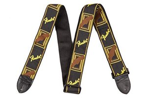 Fender ストラップ FenderR 2 Monogrammed Strap Black/Yellow/Brown