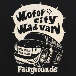 ■MAD VAN RAM Tシャツ■ Mサイズ（ブラックxナチュラル）　ダッジラム　ダッジ　ダッジバン　DODGE RAM