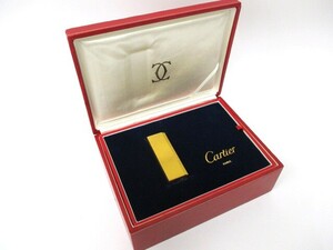 【6-72】Cartier カルティエ ペンタゴン 5角形 ガスライター ゴールドカラー 箱付き 喫煙具