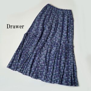 ドゥロワー Drawer 花柄 LIBERTY リバティ スカート 36 S