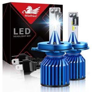 ＃VPER【2個セット】H4 LED ヘッドライト 車用バルブ Hi/Lo 光軸調整可能 高輝度 6500k 12V 純正交換 冷却ファン内蔵