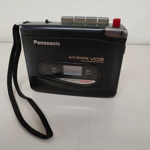 【Panasonic ミニカセットレコーダー RQ-L400】AUTO REVERSE VOS 中古品 動作確認済み カセットレコーダー 再生 録音 【B5-3④】0605