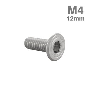 M4×12mm P0.7 皿ボルト フラット ステンレス シルバー 原色 カウル スクリーン フェンダー ロードバイク カスタム 1個 TR0997