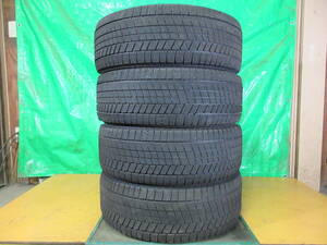 パンク修理済 18インチ 2022年製 ブリヂストン BRIDGESTONE BLIZZAK VRX3 225/55R18 98Q 4本 №7328 スタッドレス 冬タイヤ