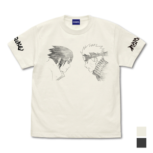 【新品/公式】NARUTO-ナルト- 疾風伝 XLサイズ ナルト&サスケ Tシャツ/VANILLA WHITE- 公式グッズ colleize