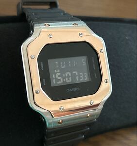 G-SHOCK カスタム ステンレス ピンクゴールド DW-5600 MOD カシオ　メタル