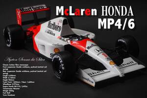 タミヤ 1/12 マクラーレン MP4/6 ホンダ 改修塗装済完成品 ビッグスケール TAMIYA 1/12 MARLBOLO McLaren MP4/6 HONDA F1 アイルトン・セナ